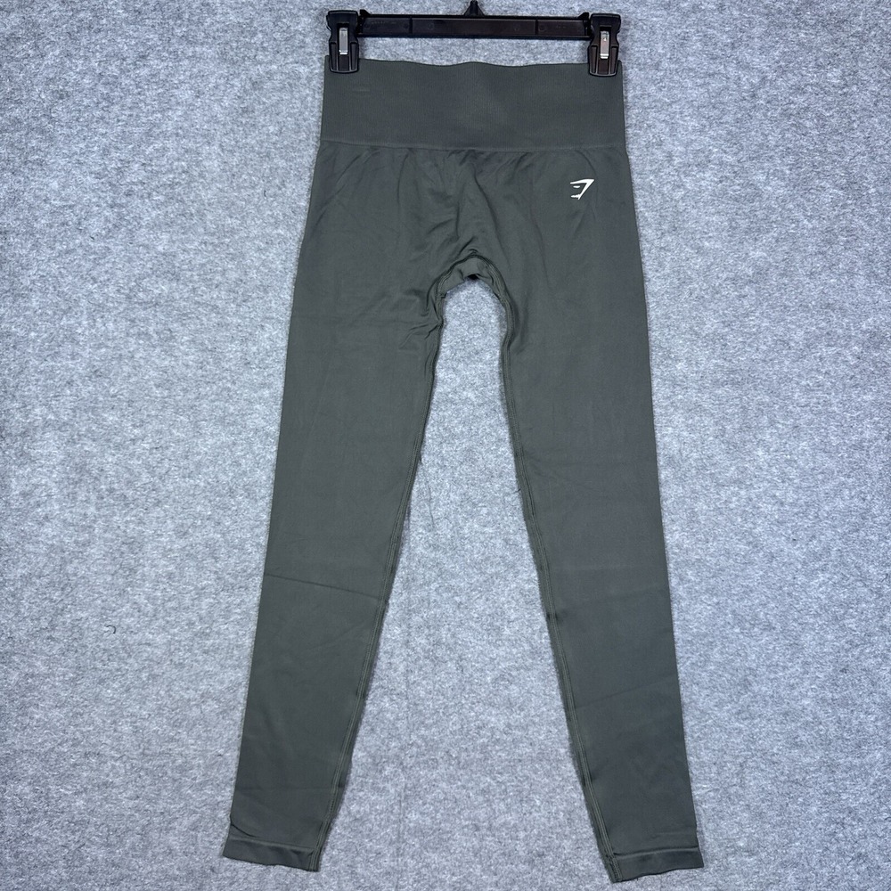 Gymshark Leggings Small Seamless Green Everyday Flex High Waist